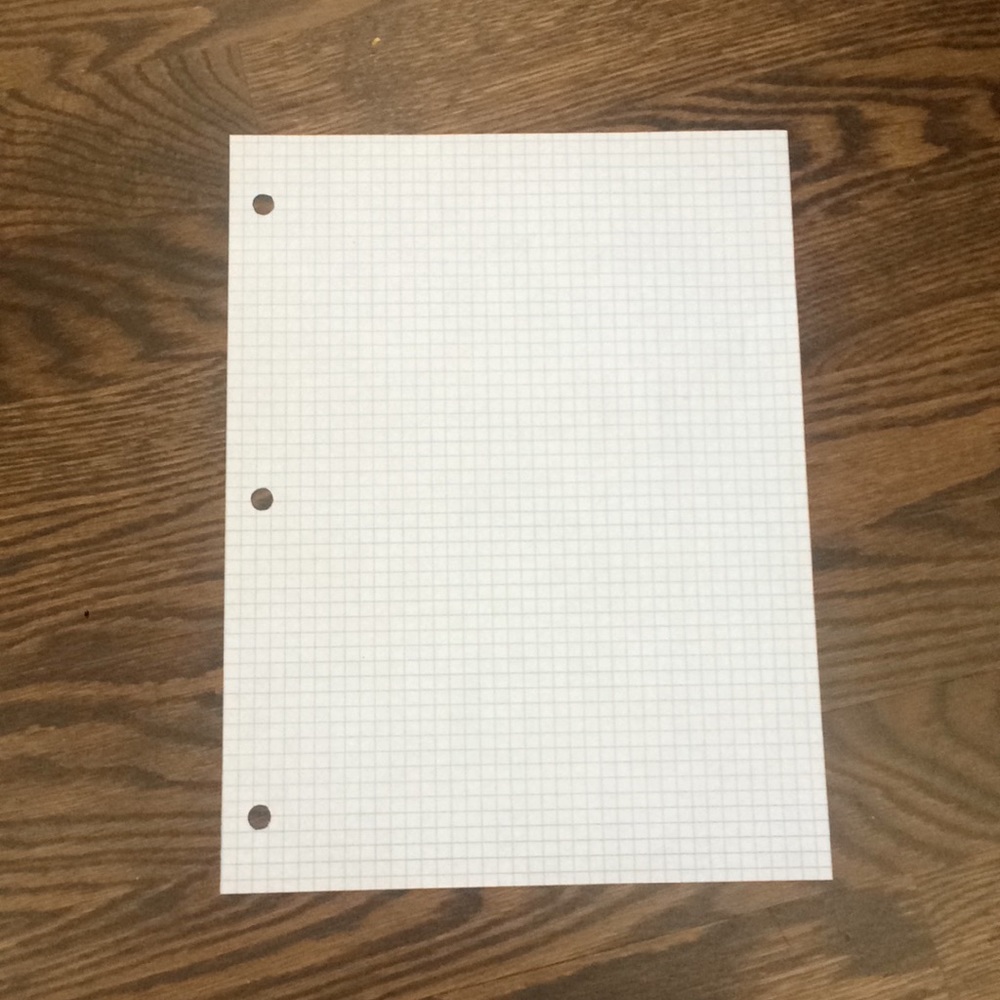 One of kind piece of graph paper